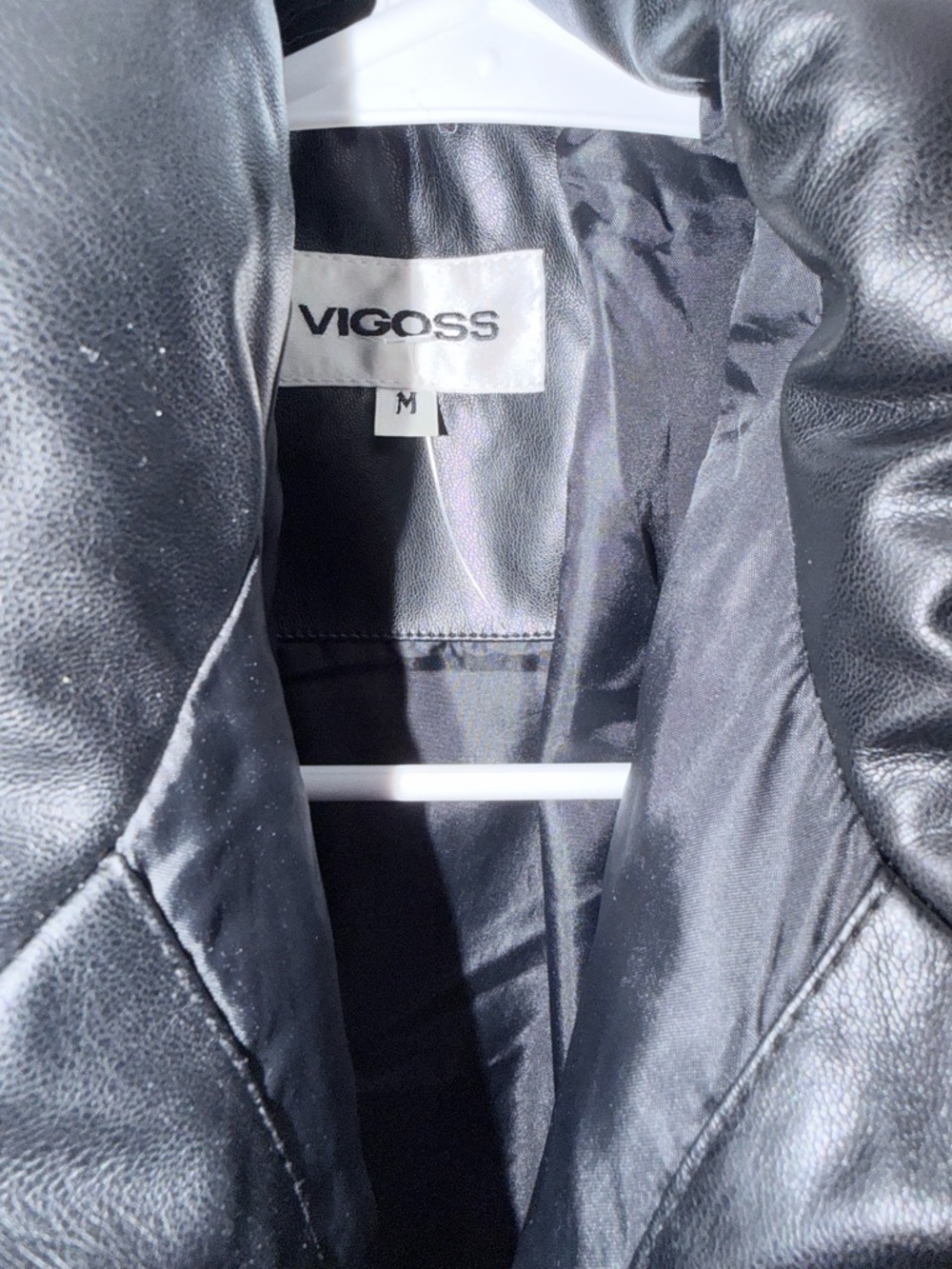 Vigoss Black Faux Leather Moto Jacket